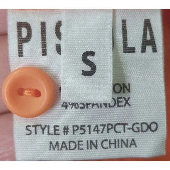 Pistola Womens Golden Orange Sleeveless Crop Top~Side Ties~Textured Fabric~Small - Picture 7 of 9